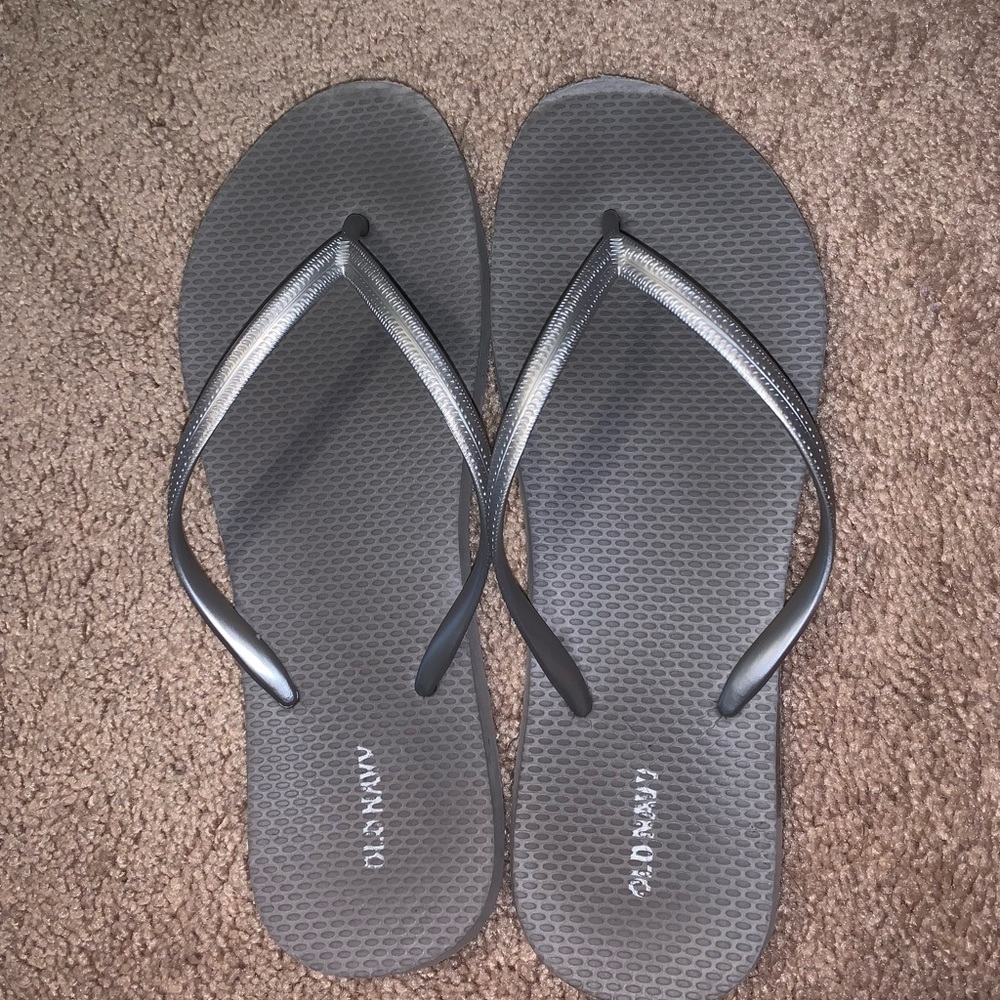 Gray Flip Flops